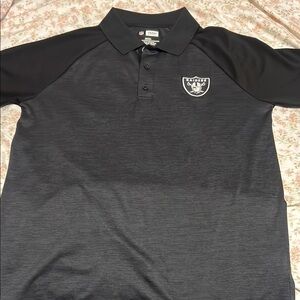 Men's Black and grey las Vegas raiders NFL Polo Shirt